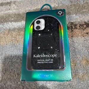 Kaleidoscope black Crystal Snap-On Protective Case for iPhone 16